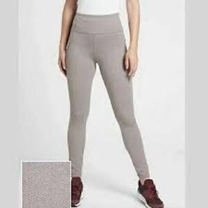 Athleta Delancey Herringbone Tight Light Oatmeal Asphalt White size 1X